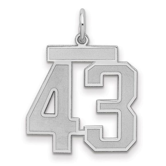 Sterling Silver Jersey Collection Medium Number 43 Pendant